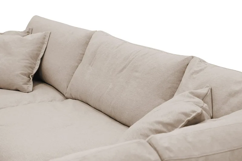 Valencia ekstra dyp 4-seters sofa med sjeselong på høyre side - Lysebrun - Møbler - Sofaer - Sofa med sjeselong