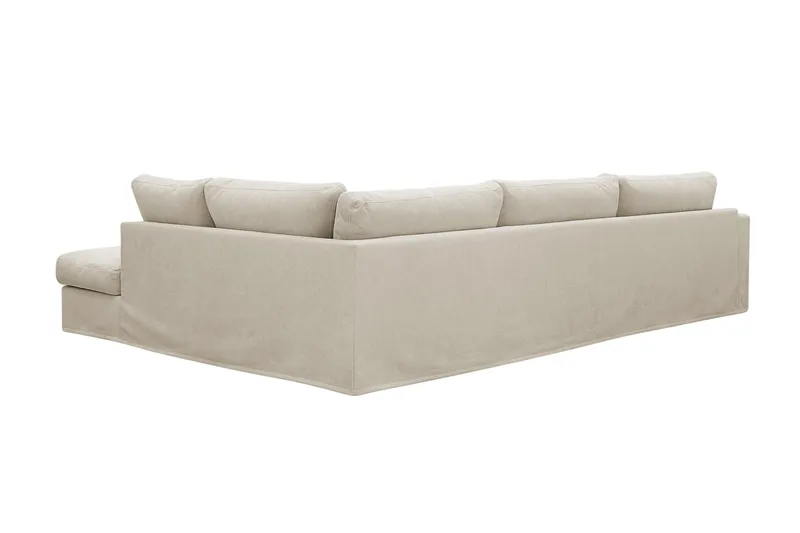 Valencia ekstra dyp 4-seters sofa med sjeselong på høyre side - Beige - Møbler - Sofaer - Sofa med sjeselong