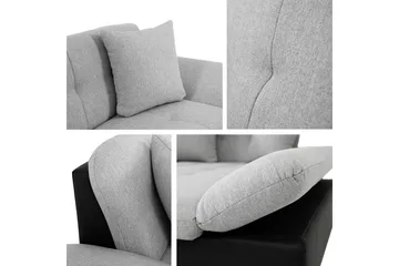 Vananda Sofa med Sjeselong 3-seter i Fløyel - Gul - Møbler - Sofaer - Sofa med sjeselong