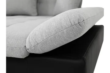 Vananda Sofa med Sjeselong 3-seter i Kunstlær - Hvit / Grå - Møbler - Sofaer - Sofa med sjeselong
