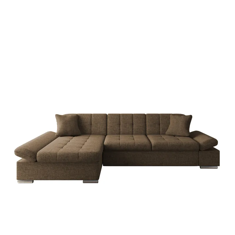 Vananda Sofa med sjeselong 4-seter, Brun