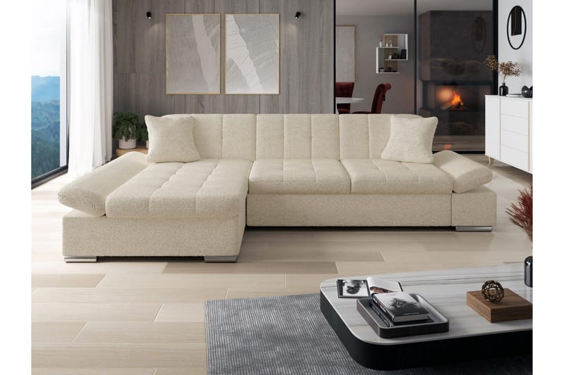 Vananda Soffa med Divan 3-seter - Beige - Møbler - Sofaer - Sofa med sjeselong
