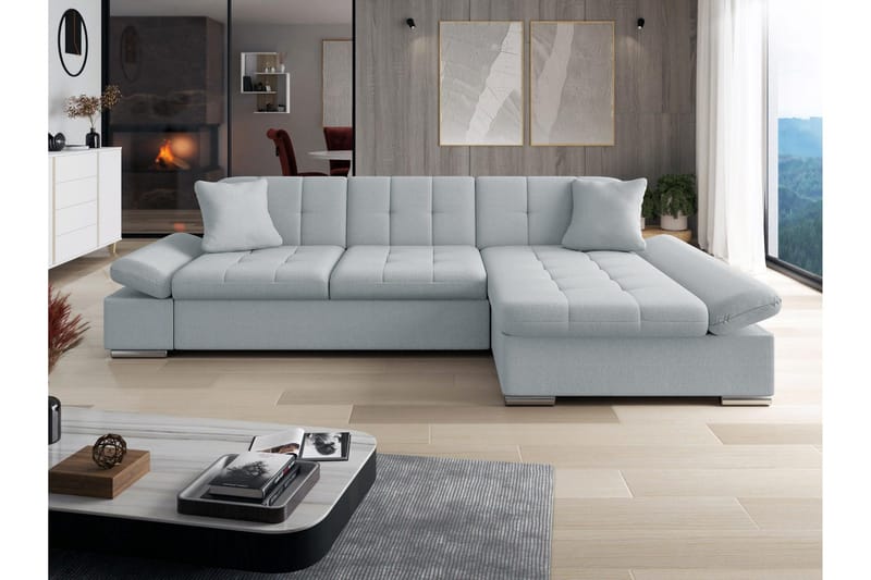 Vananda Soffa med Divan 3-seter - Blå - Møbler - Sofaer - Sofa med sjeselong