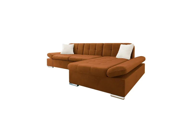 Vananda Soffa med Divan 3-seter - Oransje - Møbler - Sofaer - Sofa med sjeselong