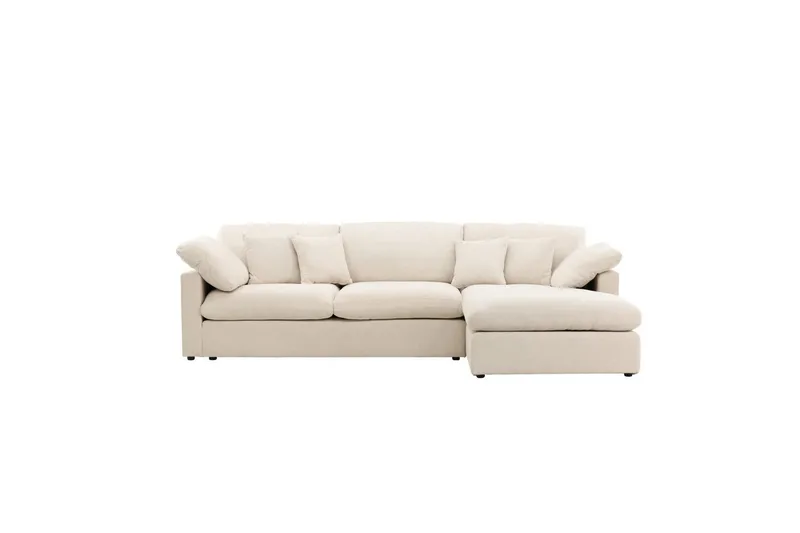 Vanlig sofa med enkel divan uten sjeselong VIND Hjørnesofa VIND Amalfi beige Beige, undefined