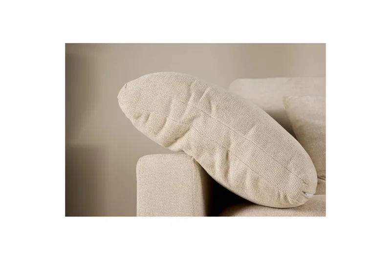 Vanlig sofa med enkel divan uten sjeselong VIND Hjørnesofa VIND Amalfi beige Beige - Møbler - Sofaer - Sofa med sjeselong