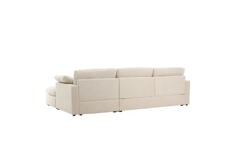Vanlig sofa med enkel divan uten sjeselong VIND Hjørnesofa VIND Amalfi beige Beige - Møbler - Sofaer - Sofa med sjeselong