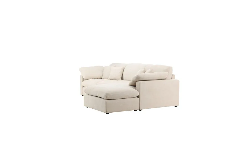 Vanlig sofa med enkel divan uten sjeselong VIND Hjørnesofa VIND Amalfi beige Beige - Møbler - Sofaer - Sofa med sjeselong