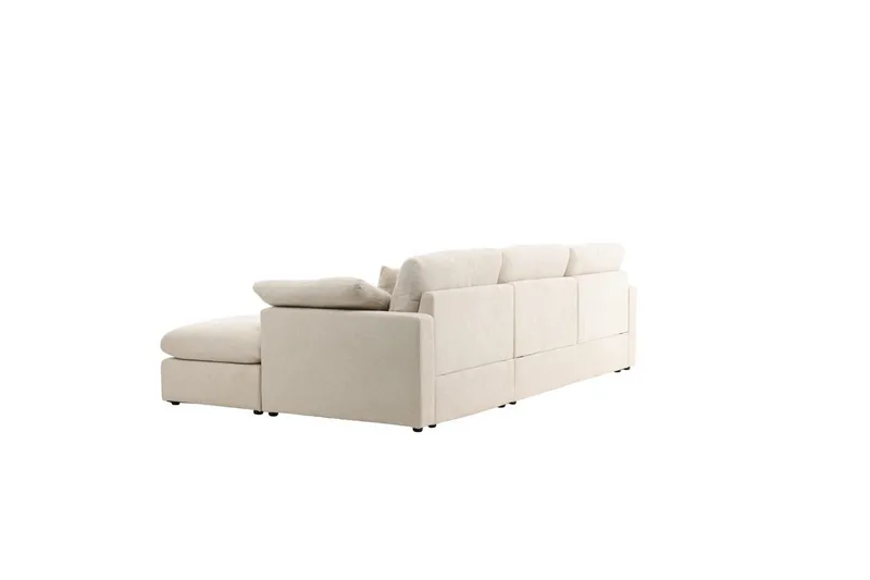 Vanlig sofa med enkel divan uten sjeselong VIND Hjørnesofa VIND Amalfi beige Beige - Møbler - Sofaer - Sofa med sjeselong