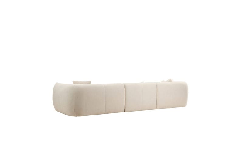 Vanlig sofa med enkeldivan uten sjeselong VIND Hjørnesofa VIND Positano Beige Beige - Møbler - Sofaer - Sofa med sjeselong