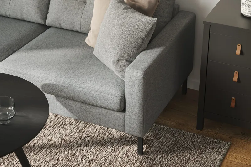 Vanlig sofa med sjeselong uten divan Scandinavian Choice Frillestad 4-seters sofa med sjeselong Grå Venstrevendt - Møbler - Sofaer - Sofa med sjeselong