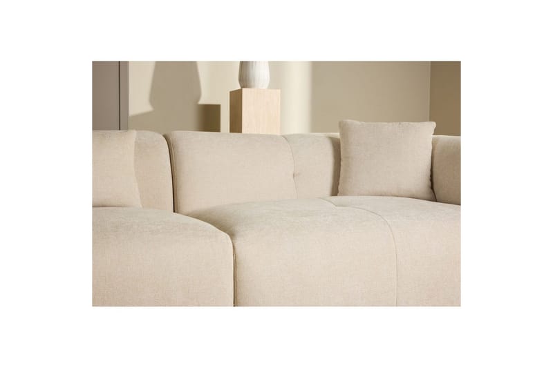 Vanlig Soffa med enkeldivan utan schäslong VIND Beige - Møbler - Sofaer - Sofa med sjeselong