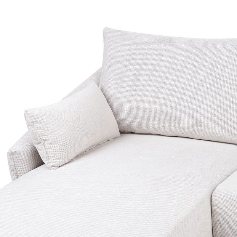 Varde 3-seter Venstrevendt L-formet Hjørnesofa med Divan og Sjeselong i Stoff - Lysebeige - Møbler - Sofaer - Sofa med sjeselong