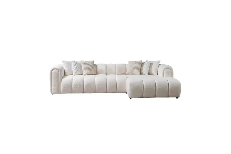 Varrel Sofa med divan 3-seter - Hvit - Møbler - Sofaer - Sofa med sjeselong