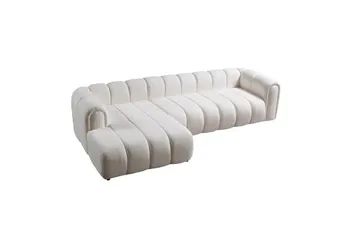 Varrel Sofa med divan 3-seter - Hvit - Møbler - Sofaer - Sofa med sjeselong