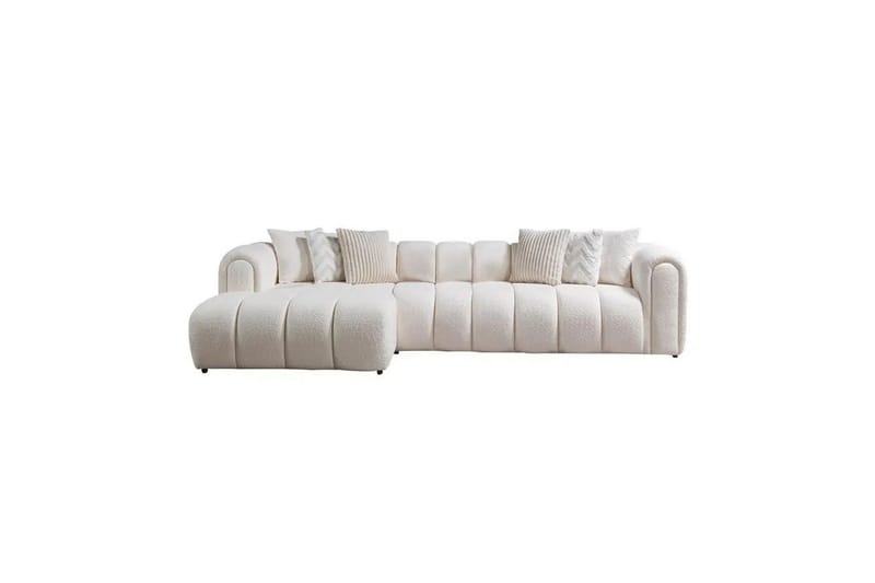 Varrel Sofa med divan 3-seter - Hvit - Møbler - Sofaer - Sofa med sjeselong