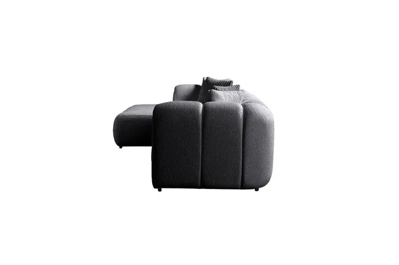 Varrel Sofa med divan 3-seter - Mørkgrå - Møbler - Sofaer - Sofa med sjeselong