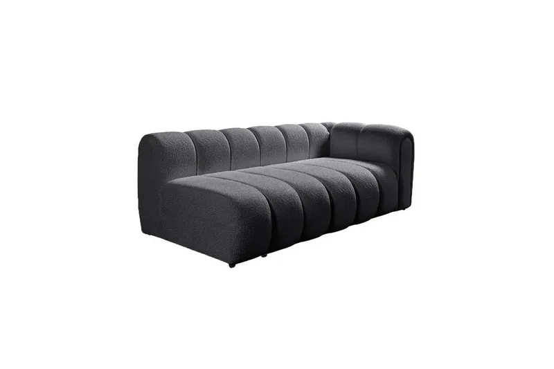 Varrel Sofa med divan 3-seter - Mørkgrå - Møbler - Sofaer - Sofa med sjeselong
