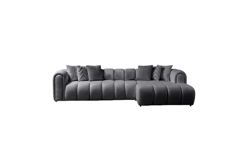 Varrel Sofa med divan 3-seter - Mørkgrå - Møbler - Sofaer - Sofa med sjeselong