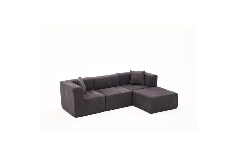 Veyno Sofa med Divan 3-sits - Antrasitt - Møbler - Sofaer - Sofa med sjeselong