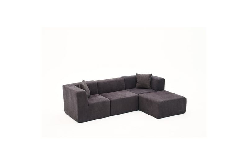 Veyno Sofa med Divan 3-sits - Antrasitt - Møbler - Sofaer - Sofa med sjeselong