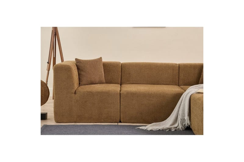 Veyno Sofa med Divan 3-sits - Brun - Møbler - Sofaer - Sofa med sjeselong