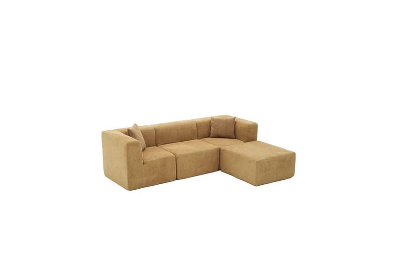 Veyno Sofa med Divan 3-sits - Brun - Møbler - Sofaer - Sofa med sjeselong