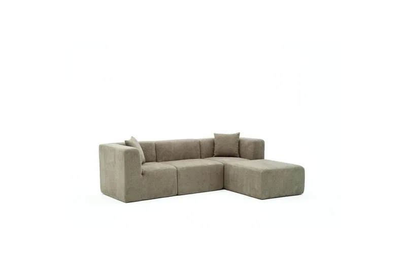 Veyno Sofa med Divan 3-sits, Grå