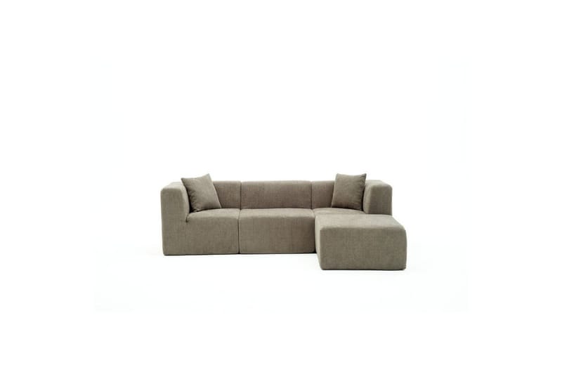 Veyno Sofa med Divan 3-sits - Grå - Møbler - Sofaer - Sofa med sjeselong