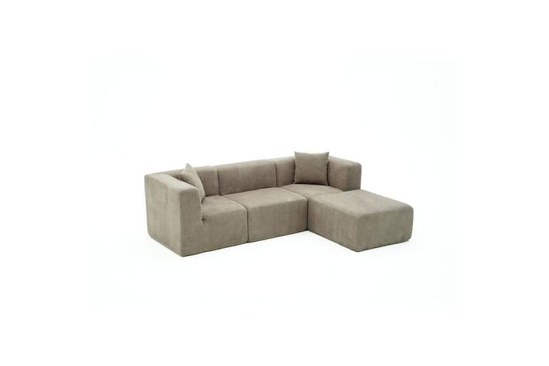 Veyno Sofa med Divan 3-sits - Grå - Møbler - Sofaer - Sofa med sjeselong