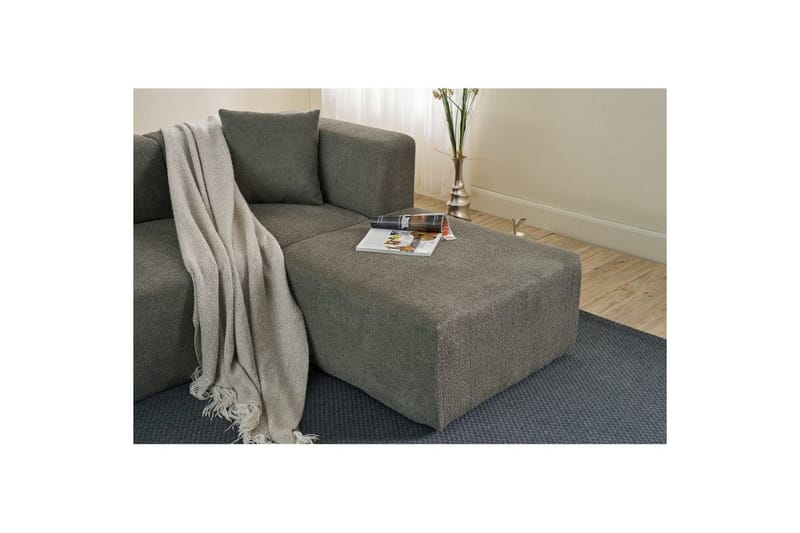 Veyno Sofa med Divan 3-sits - Grå - Møbler - Sofaer - Sofa med sjeselong