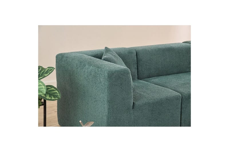 Veyno Sofa med Divan 3-sits - Grønn - Møbler - Sofaer - Sofa med sjeselong