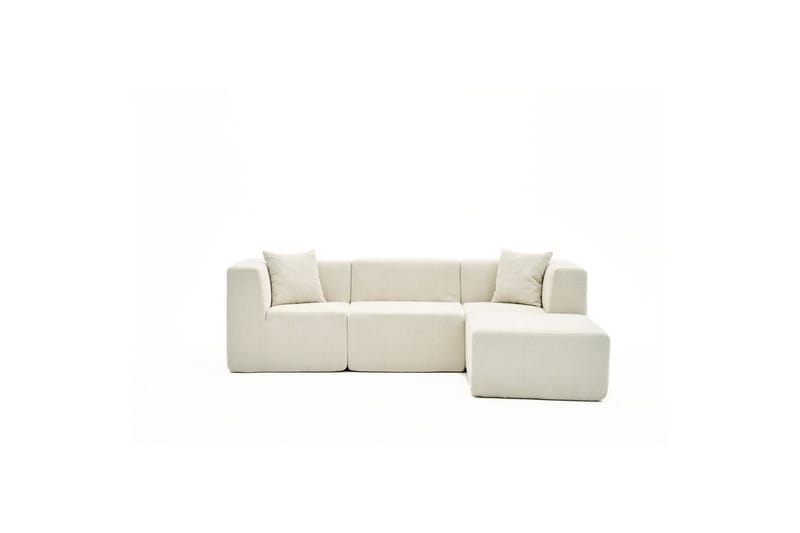 Veyno Sofa med Divan 3-sits - Krem - Møbler - Sofaer - Sofa med sjeselong