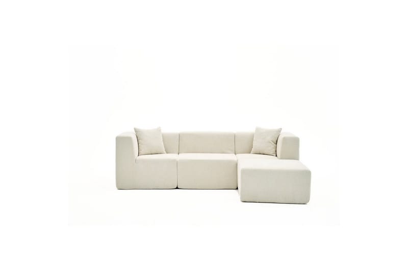 Veyno Sofa med Divan 3-sits - Krem - Møbler - Sofaer - Sofa med sjeselong