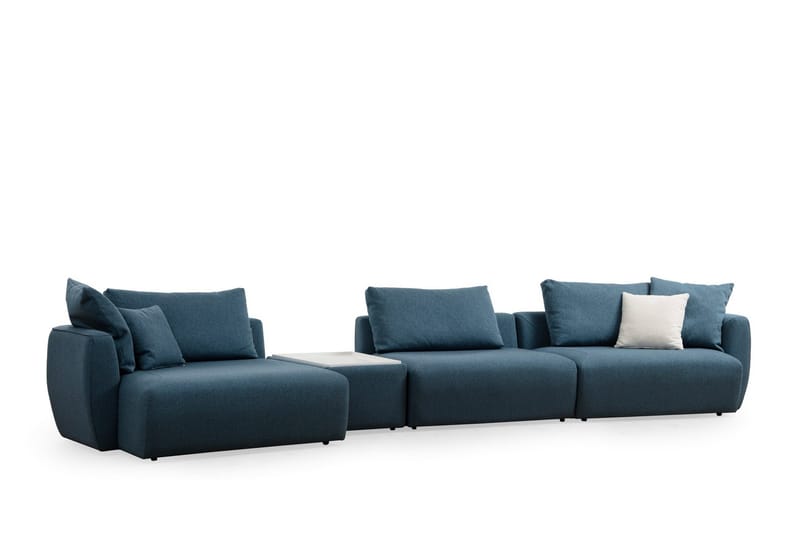 Viimse 3-seter Venstrevendt Sofa med Sjeselong 425 cm i Stoff - Blå - Møbler - Sofaer - Sofa med sjeselong