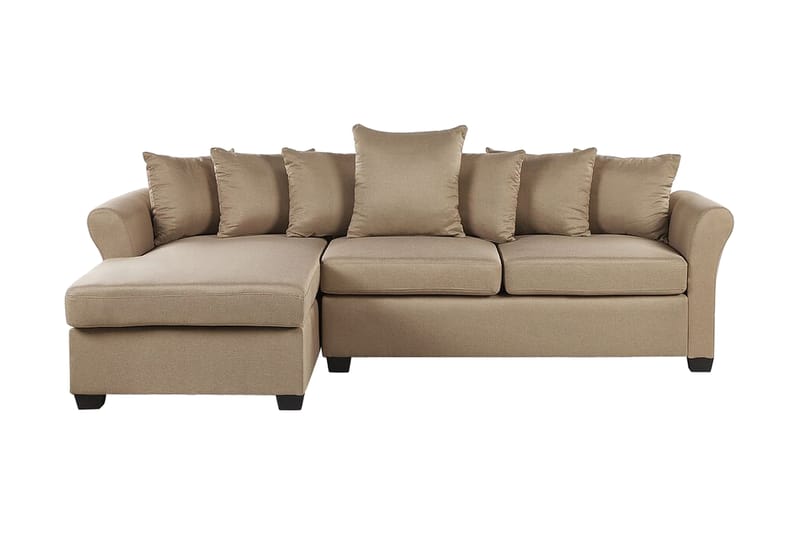 Vikna 3-seters Hjørnesofa - Beige - Sofa med sjeselong - 3 seters sofa med divan