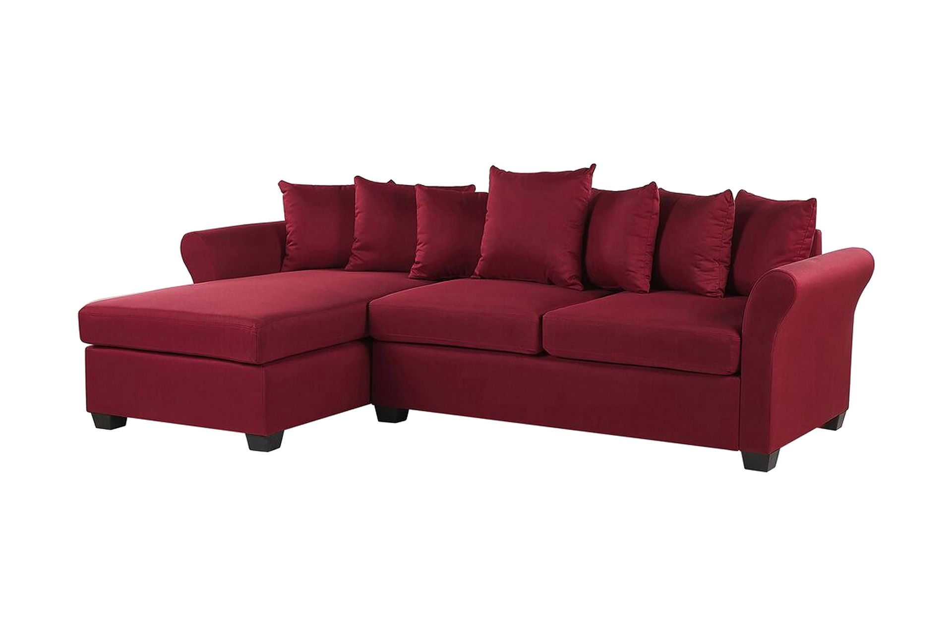 Vikna 3-seters Hjørnesofa - Mørkerød - Møbler - Sofaer - Sofa med sjeselong