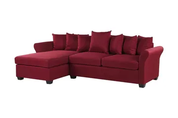 Vikna 3-seters Hjørnesofa - Mørkerød - Møbler - Sofaer - Sofa med sjeselong