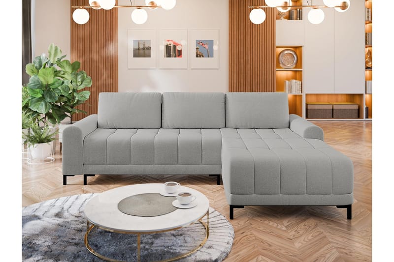 Vilshult Sofa med Divan 3-seter - Lys grå - Møbler - Sofaer - Sofa med sjeselong