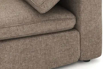 Visby 4-seters L-formet dyp vendbar sofa med divan i stoff - Brun - Møbler - Sofaer - Sofa med sjeselong