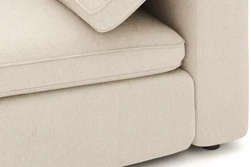 Visby 4-seters L-formet dyp vendbar sofa med sjeselong i stoff - Beige - Møbler - Sofaer - Sofa med sjeselong