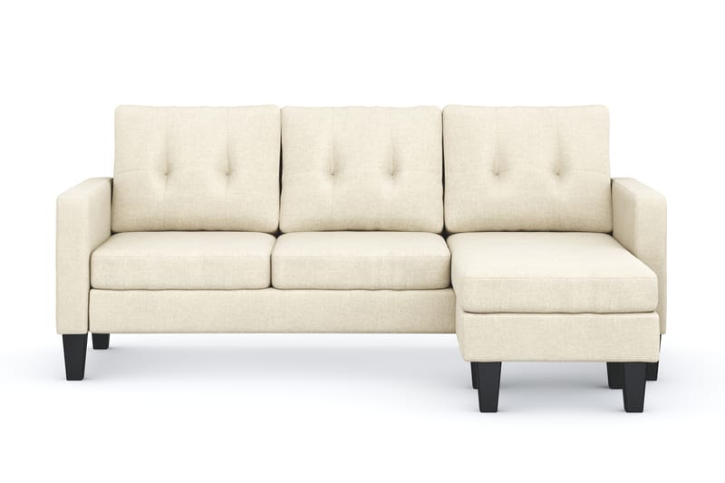 Vislanda 3-seters Sofa med Sjeselong - Beige - Møbler - Sofaer - Sofa med sjeselong
