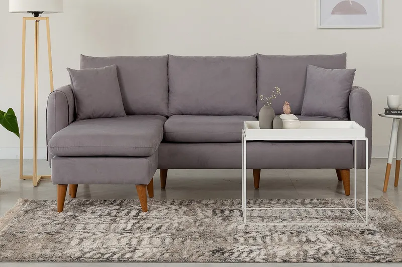 Wardenburg Divansofa Venstre - Grå - Møbler - Sofaer - Sofa med sjeselong