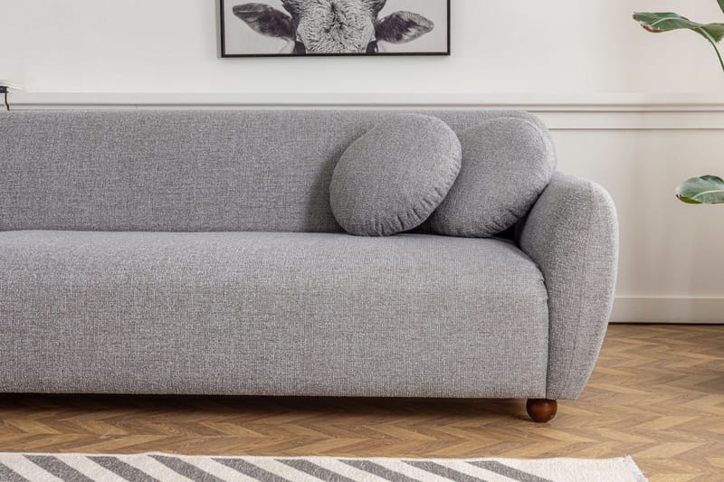 Whitecliffs Divansofa 3-seters - Grå - Møbler - Sofaer - Sofa med sjeselong - 3 seters sofa med divan