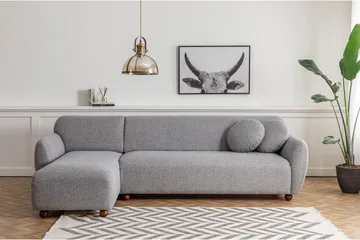 Whitecliffs Divansofa 3-seters - Grå - Møbler - Sofaer - Sofa med sjeselong - 3 seters sofa med divan