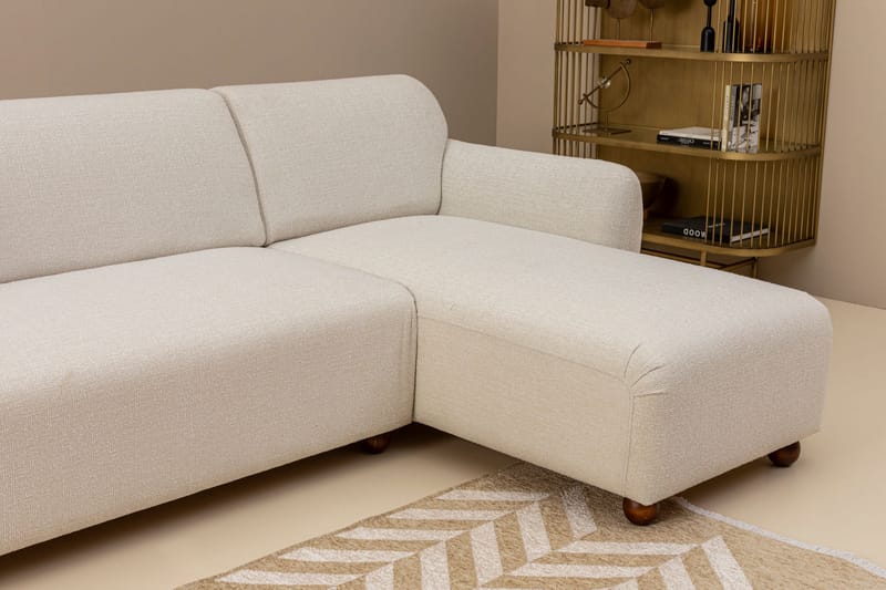 Whitecliffs Divansofa 3-seters - Hvit - Møbler - Sofaer - Sofa med sjeselong - 3 seters sofa med divan