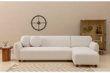 Whitecliffs Divansofa 3-seters - Hvit - Møbler - Sofaer - Sofa med sjeselong - 3 seters sofa med divan
