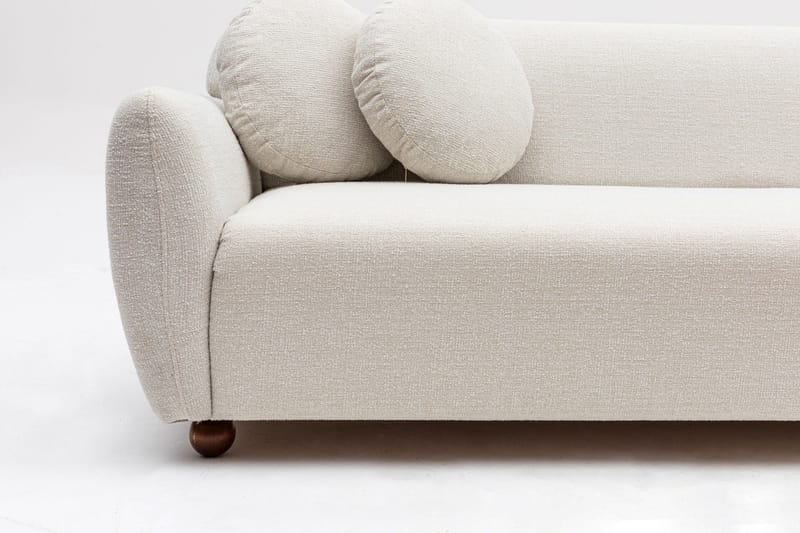 Whitecliffs Divansofa 3-seters - Hvit - Møbler - Sofaer - Sofa med sjeselong - 3 seters sofa med divan