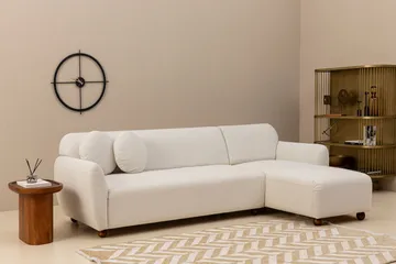 Whitecliffs Divansofa 3-seters - Hvit - Møbler - Sofaer - Sofa med sjeselong - 3 seters sofa med divan