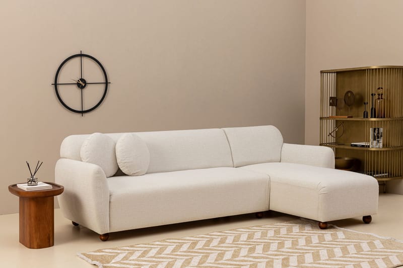 Whitecliffs Divansofa 3-seters - Hvit - Møbler - Sofaer - Sofa med sjeselong - 3 seters sofa med divan